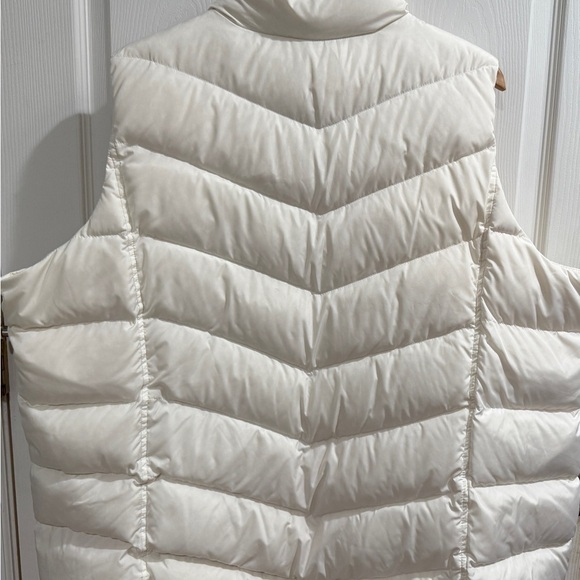 Lands' End Cream Track My Down Zip-Up Vest 3X LNWOT - Picture 3 of 4